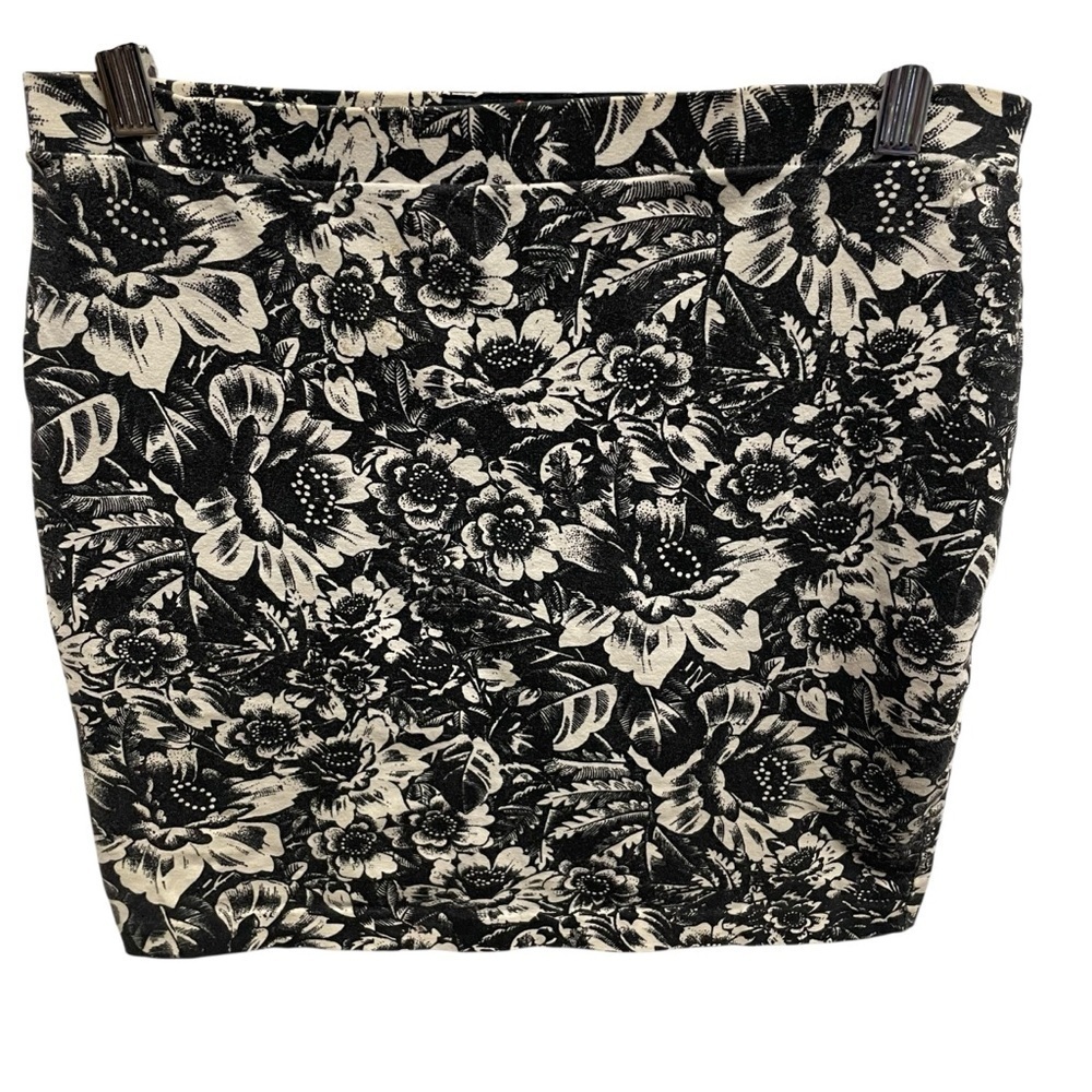 Vintage Tripp NYC floral mini skirt black white grunge 90s women’s medium
